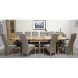 Deluxe Oak Super X Leg Extending Dining Table